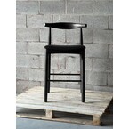 ELBOW COUNTER STOOL BLACK WOOD