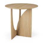 GEOMETRIC SIDE TABLE - VARNISHED OAK - ROUND by Ethnicraft