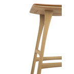 OSSO COUNTER STOOL - VARNISHED OAK - COGNAC LEATHER by Ethnicraft