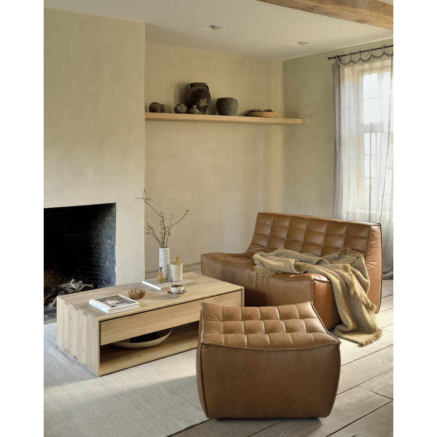 Canapé N701 en cuir  Old Saddle - 2 places par Ethnicraft