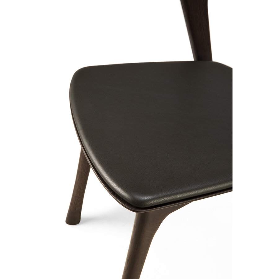 BOK CHAIR - VARNISHED BROWN OAK AND BROWN LEATHER by Ethnicraft
