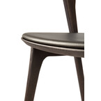 BOK CHAIR - VARNISHED OAK AND BROWN LEATHER