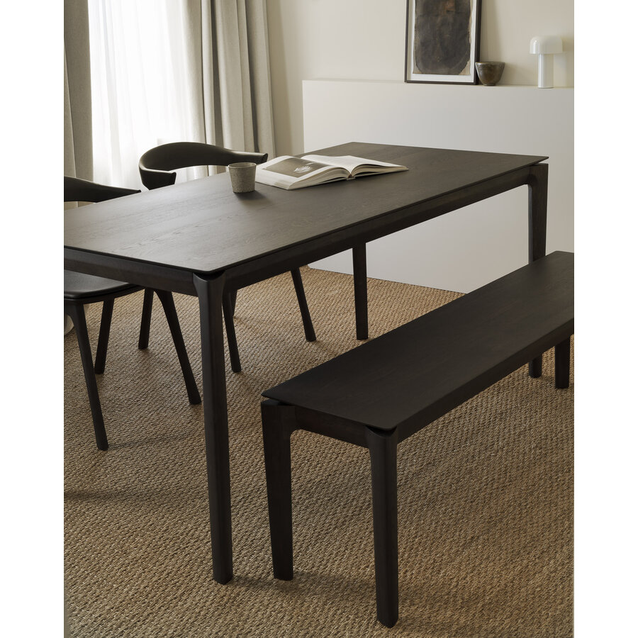 CHAISE BOK - CHÊNE BRUN VERNI ET CUIR BRUN par Ethnicraft