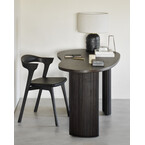 BOK CHAIR - VARNISHED BROWN OAK AND BROWN LEATHER by Ethnicraft