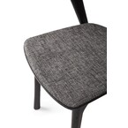 CHAISE BOK - CHÊNE VERNI - NOIR - TISSU GRIS par Ethnicraft