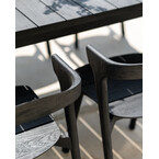 BOK OUTDOOR DINING CHAIR - VARNISHED TEAK - BLACK by Ethnicraft