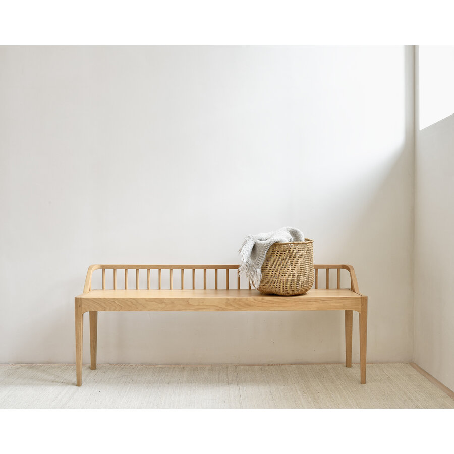 SPINDLE BENCH 59'' - OAK by Ethnicraft