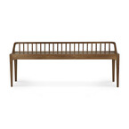 SPINDLE BENCH 59'' - RECLAIMED TEAK by Ethnicraft