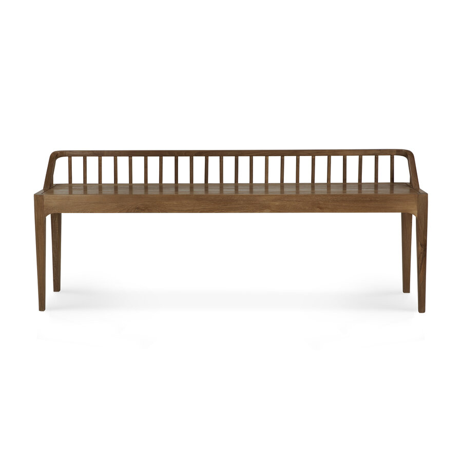 SPINDLE BENCH 59'' - RECLAIMED TEAK by Ethnicraft