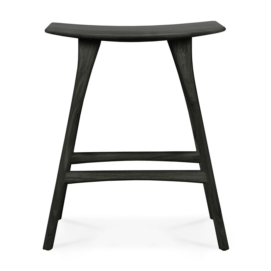 OSSO COUNTER STOOL - VARNISHED OAK - BLACK by Ethnicraft