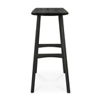OSSO COUNTER STOOL - VARNISHED OAK - BLACK by Ethnicraft