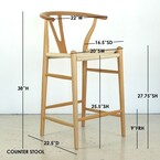 ORIENT COUNTER STOOL NATURAL WOOD