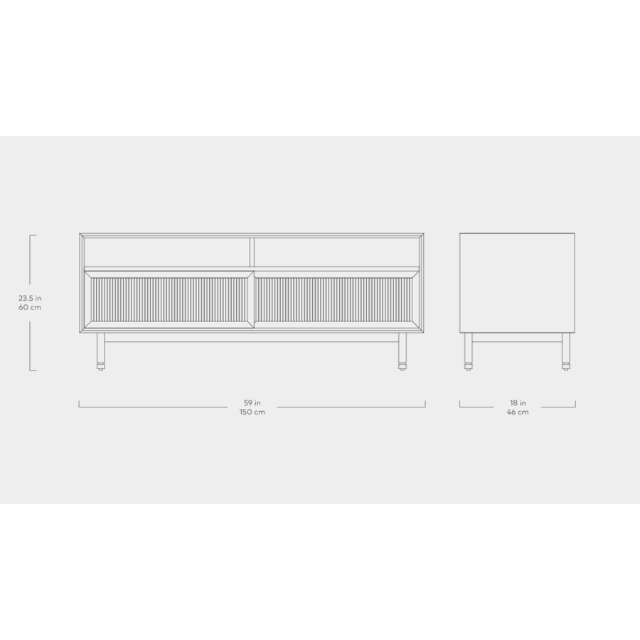 MUNRO MEDIA STAND WHITE OAK by Gus* Modern