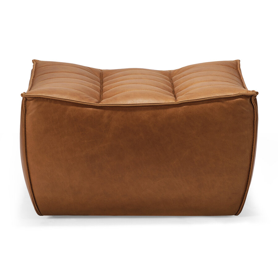 N701 Old Saddle leather ottoman -  by Ethnicraft