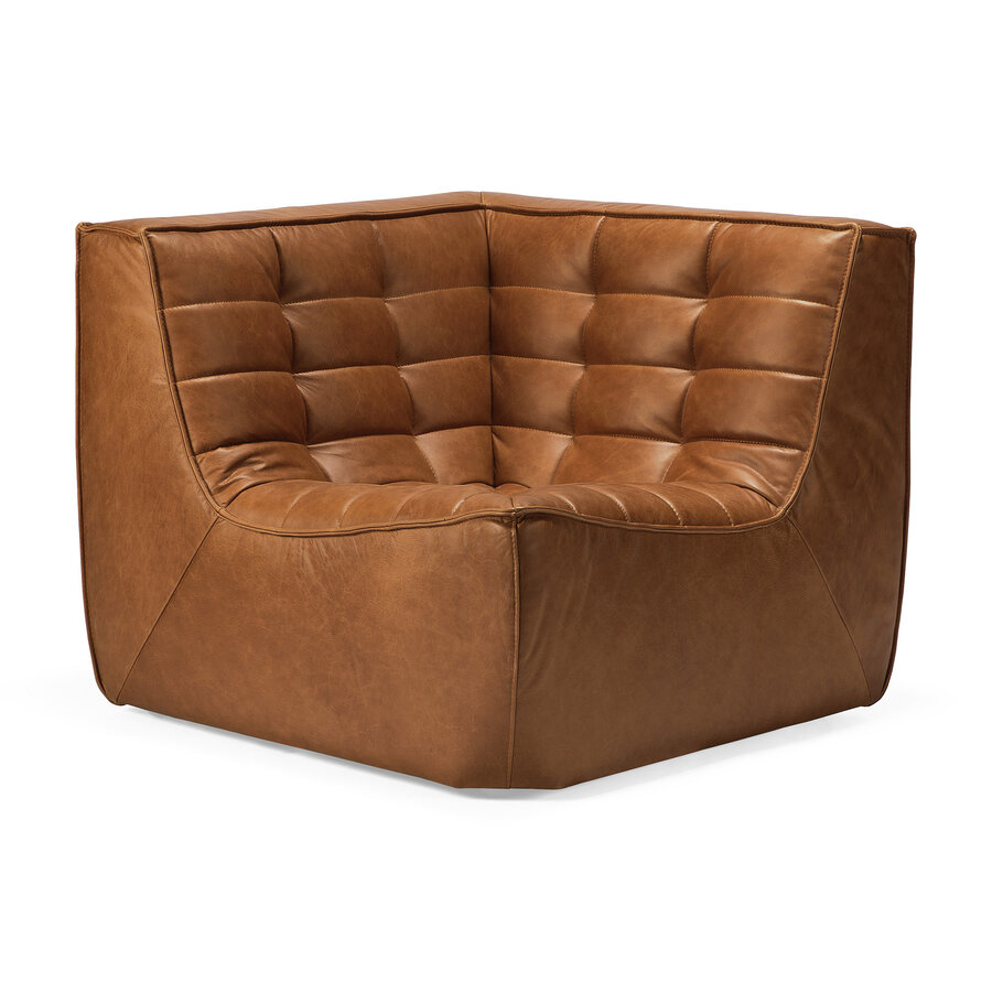 N701 Old Saddle leather sofa - corner modular by Ethnicraft
