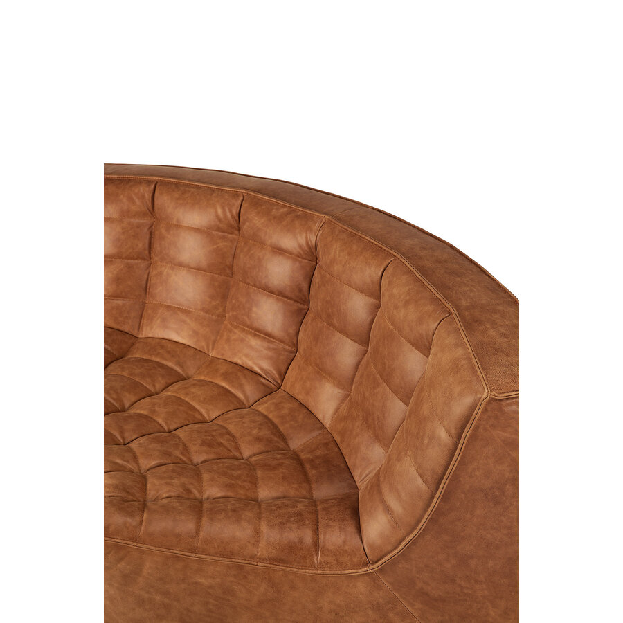 N701 Old Saddle leather sofa - round corner by Ethnicraft