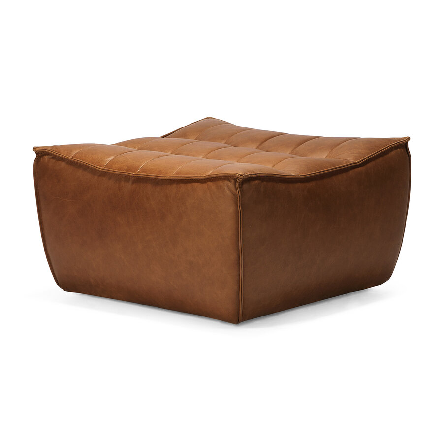N701 Old Saddle leather ottoman -  by Ethnicraft