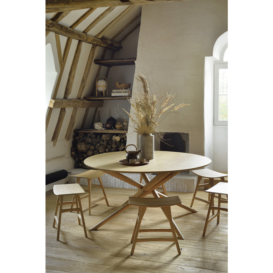 MIKADO DINING TABLE 59'' - OAK - ROUND by Ethnicraft