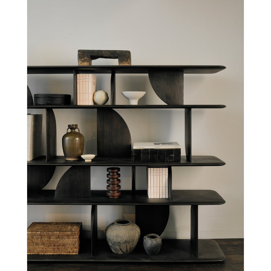 GEOMETRIC RACK 82.5'' - DARK BROWN TEAK by Ethnicraft