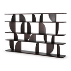 GEOMETRIC RACK 82.5'' - DARK BROWN TEAK by Ethnicraft