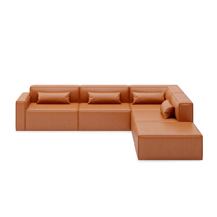 Mix sectional vegan leather 5-pc by Gus* Modern