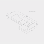 Podium sectional Lounge B 4-pc by Gus* Modern