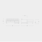 Jane 2 bi-sectional loft size and walnut base by Gus* Modern