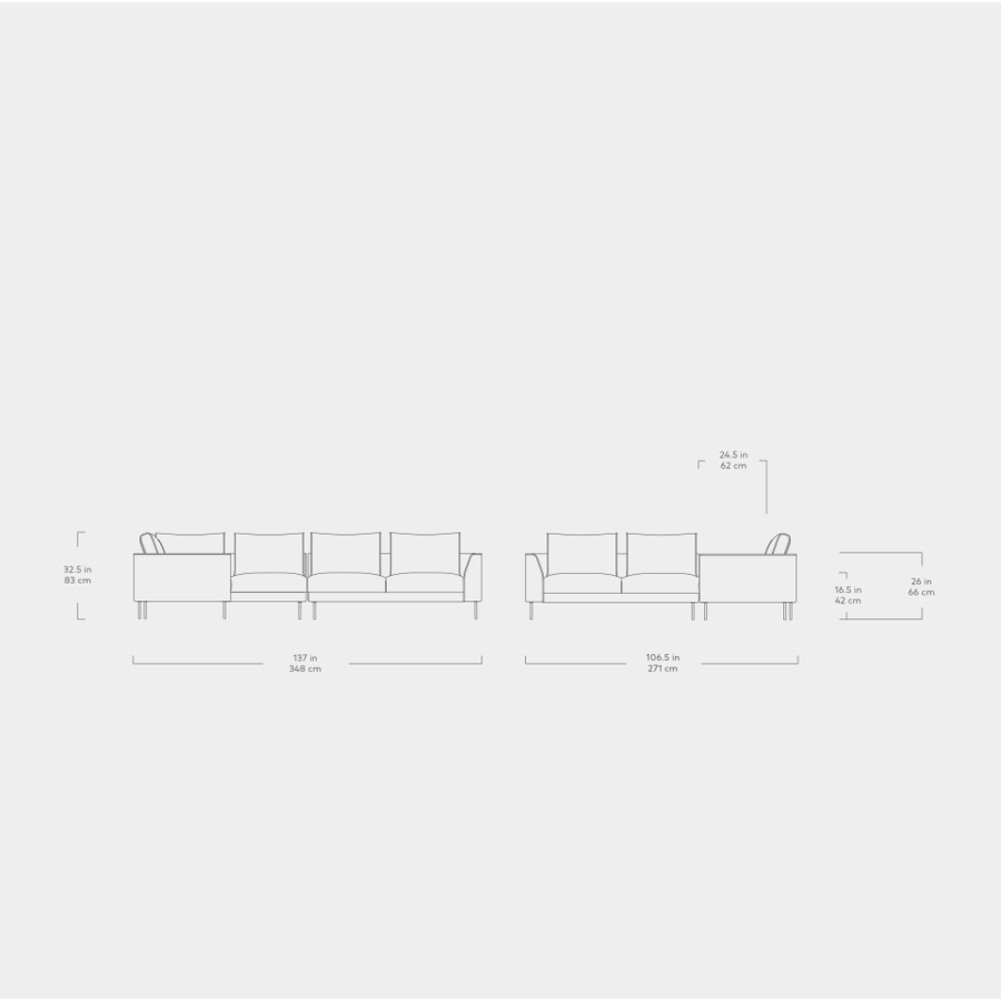 Renfrew bi-sectional XL by Gus* Modern