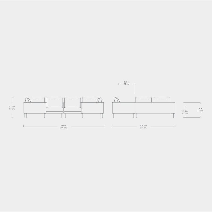 Renfrew U sectional by Gus* Modern