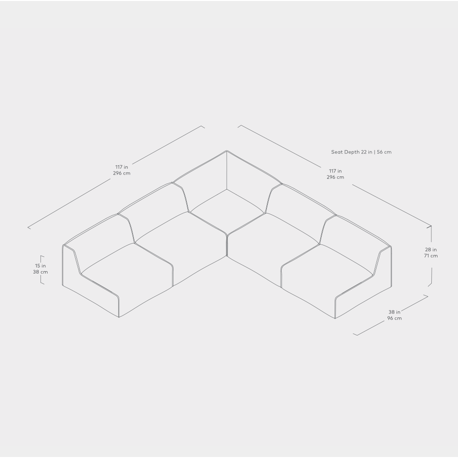 Bi-sectionnel Nexus 5-pc par Gus* Modern