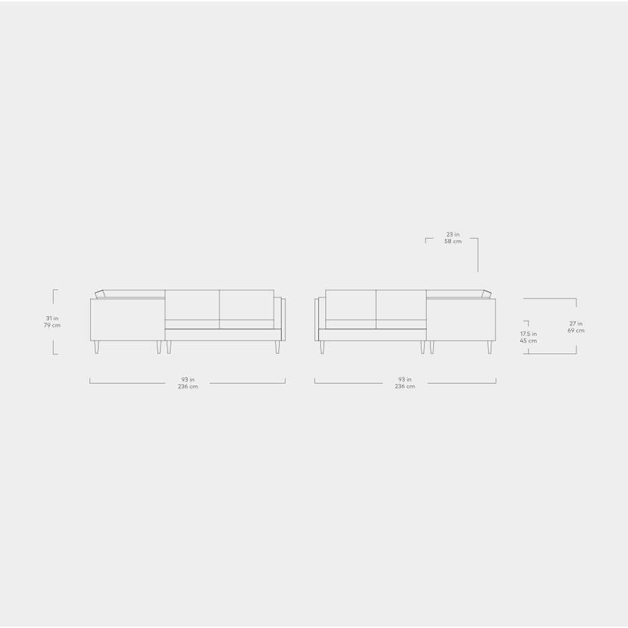 Bi-sectionnel Adelaide par Gus* Modern