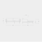 Foundry bi-sectionnel by Gus* Modern