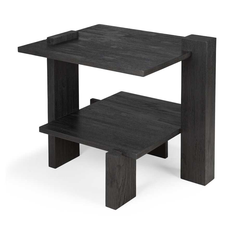 ABSTRACT SIDE TABLE - BLACK TEAK by Ethnicraft