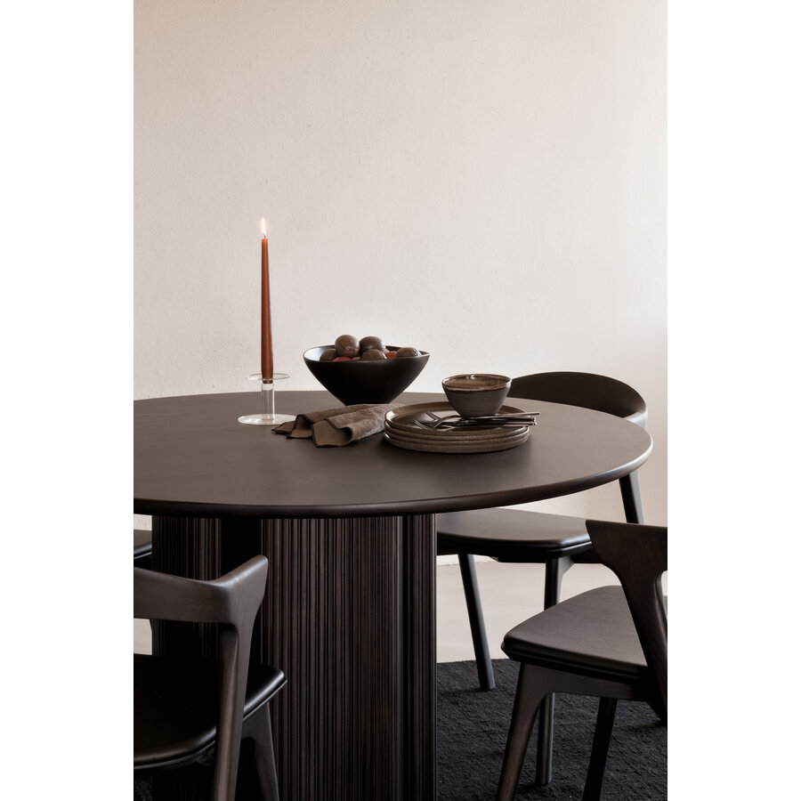 ROLLER MAX DINING TABLE - VARNISHED MAHOGANY - DARK BROWN 59.5'' by Ethnicraft