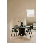 ROLLER MAX DINING TABLE - VARNISHED MAHOGANY - DARK BROWN 59.5'' by Ethnicraft