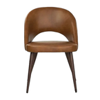 COCO CHAIR SYNTHETIC LEATHER TAN / METAL BASE WITH WALNUT IMPRINT