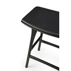 OSSO COUNTER STOOL - VARNISHED OAK - BLACK - BLACK LEATHER by Ethnicraft
