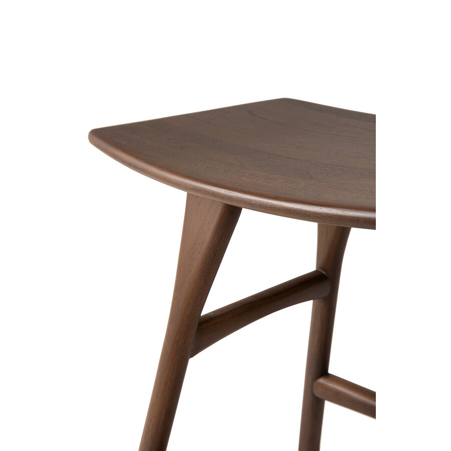 OSSO DINING STOOL - VARNISHED TEAK - BROWN  by Ethnicraft