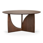 GEOMETRIC DINING TABLE - VARNISHED TEAK - BROWN 59'' by Ethnicraft