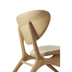 EYE OCCASIONAL CHAIR - VARNISHED OAK - OFF WHITE FABRIC by Ethnicraft