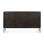GROOVES SIDEBOARD - VARNISHED TEAK - OFF BLACK - 60'' by Ethnicraft