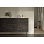 TABWA SIDEBOARD - VARNISHED TEAK - BLACK 59'' by  Ethnicraft