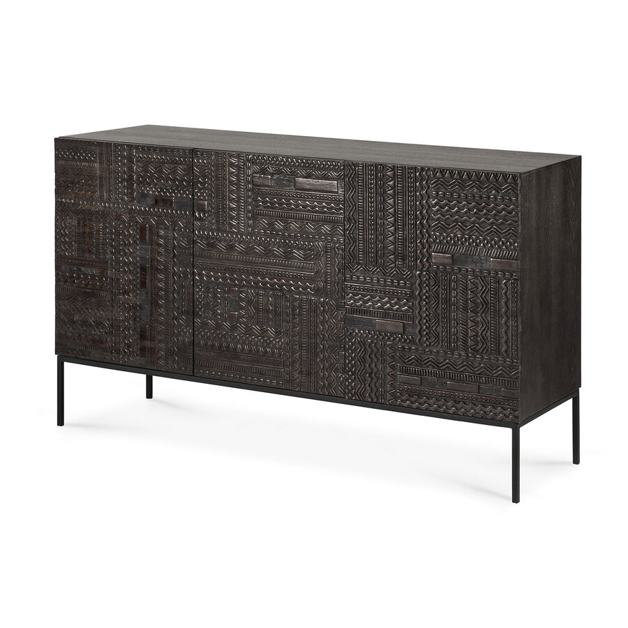 TABWA SIDEBOARD - VARNISHED TEAK - BLACK 59'' by  Ethnicraft