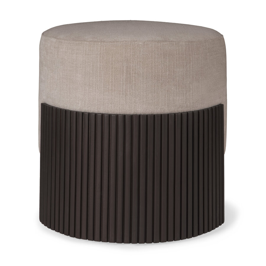 POUF ROLLER MAX - ACAJOU VERNI - BRUN FONCÉ par Ethnicraft