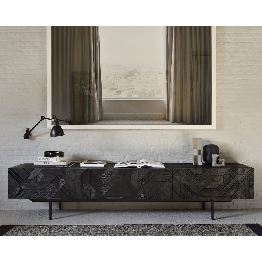 MEUBLE TV GRAPHIC - TECK VERNI - NOIR - 94.5'' par Ethnicraft