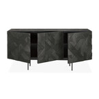 GRAPHIC SIDEBOARD - VARNISHED TEAK - BLACK 66.5'' by Ethnicraft