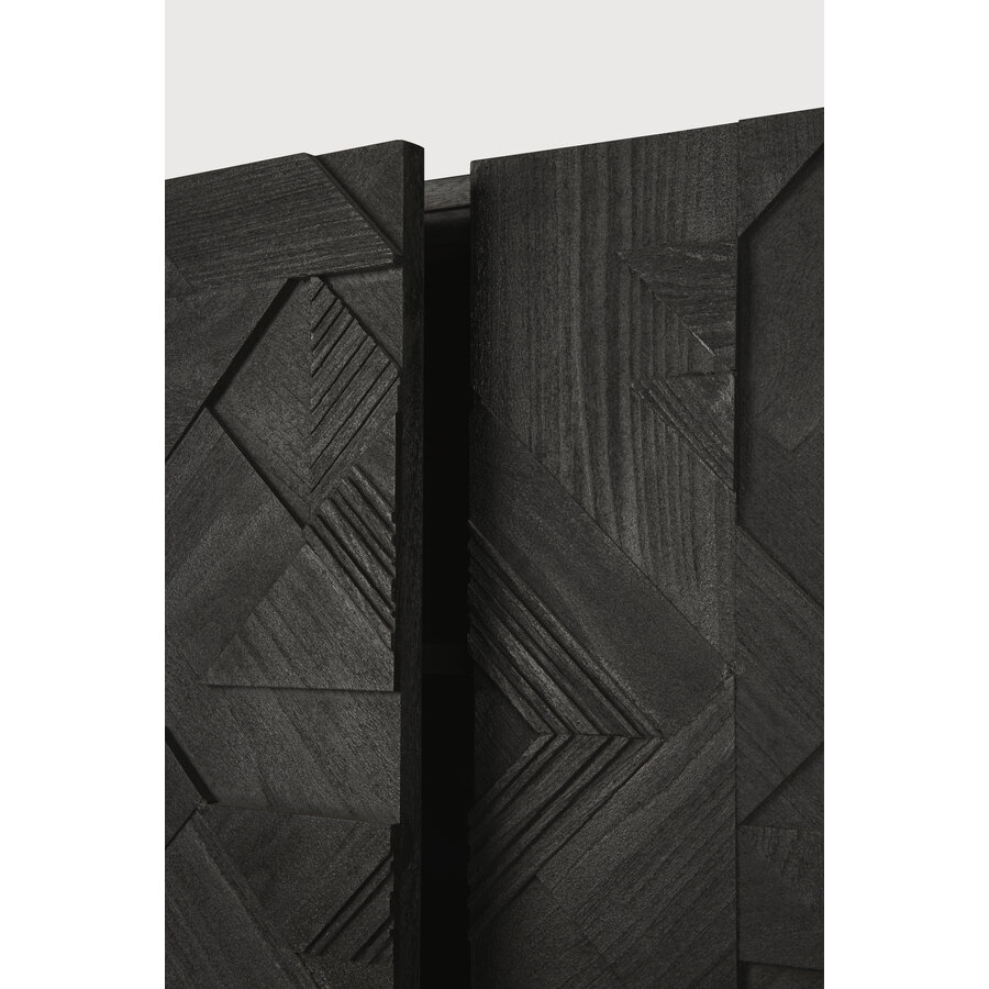 GRAPHIC SIDEBOARD - VARNISHED TEAK - BLACK 66.5'' by Ethnicraft
