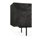 GRAPHIC SIDEBOARD -VARNISHED TEAK - BLACK 88.5'' by Ethnicraft