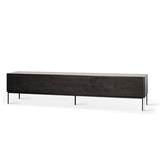 GROOVES TV CUPBOARD - VARNISHED TEAK - OFF BLACK - 95.5'' by Ethnicraft