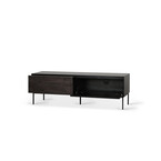 GROOVES TV CUPBOARD - VARNISHED TEAK - OFF BLACK - 64'' by Ethnicraft